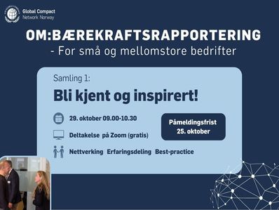 Digitalt frokostmøte Om: bærekraftsrapportering for SMB 